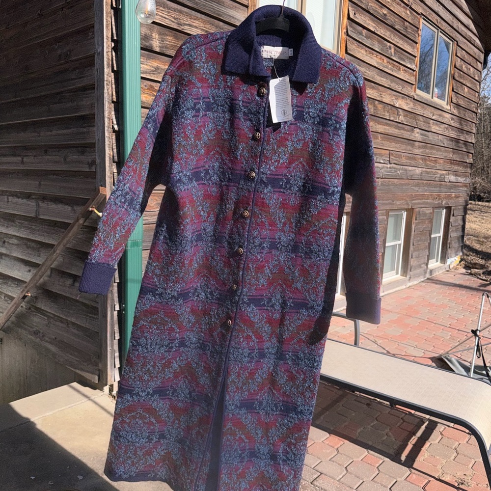 Past Times British Wool, tapestry, maxi duster